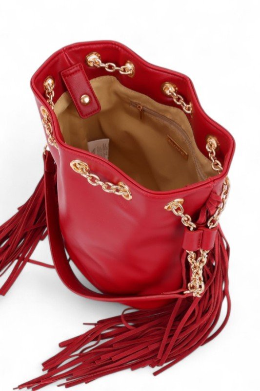 Fringed Accent Boho Bucket Bag - Che Cose Belle