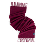 Fringed Merino Wool Scarf - Crimson - Che Cose Belle
