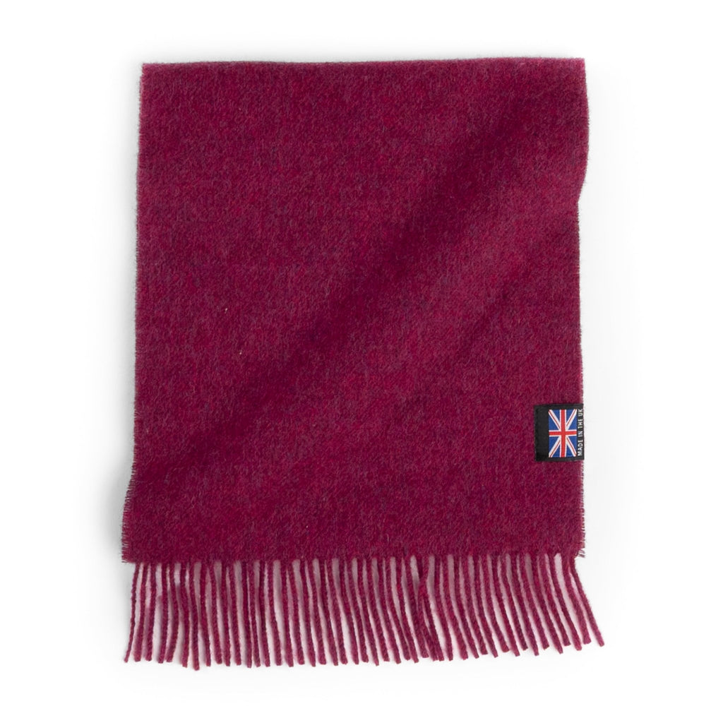 Fringed Merino Wool Scarf - Crimson - Che Cose Belle