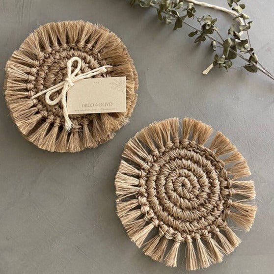 Fringes Coaster - set of 4 - Che Cose Belle