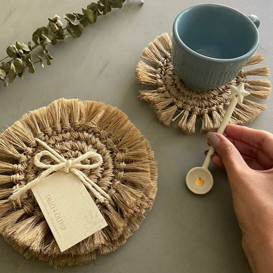 Fringes Coaster - set of 4 - Che Cose Belle