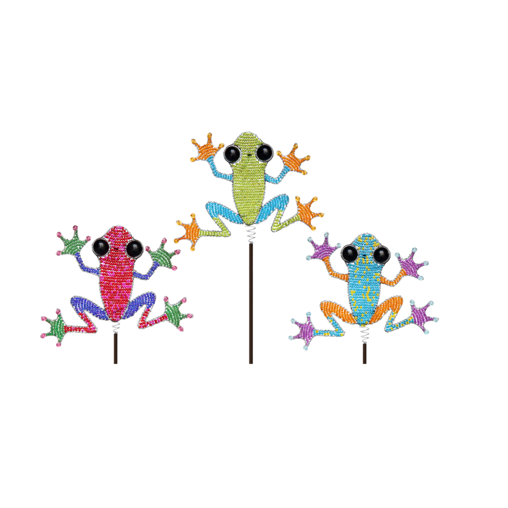 Frog Garden Stake, Asst (Set of 3) - Che Cose Belle