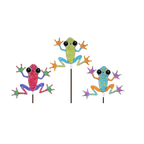 Frog Garden Stake, Asst (Set of 3) - Che Cose Belle