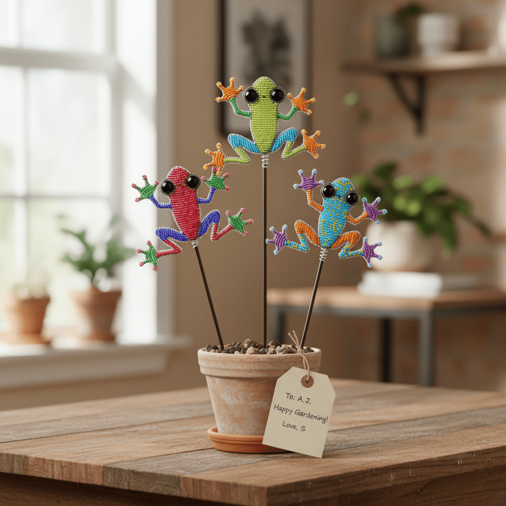 Frog Garden Stake, Asst (Set of 3) - Che Cose Belle