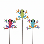 Frog Garden Stake, Asst (Set of 3) - Che Cose Belle