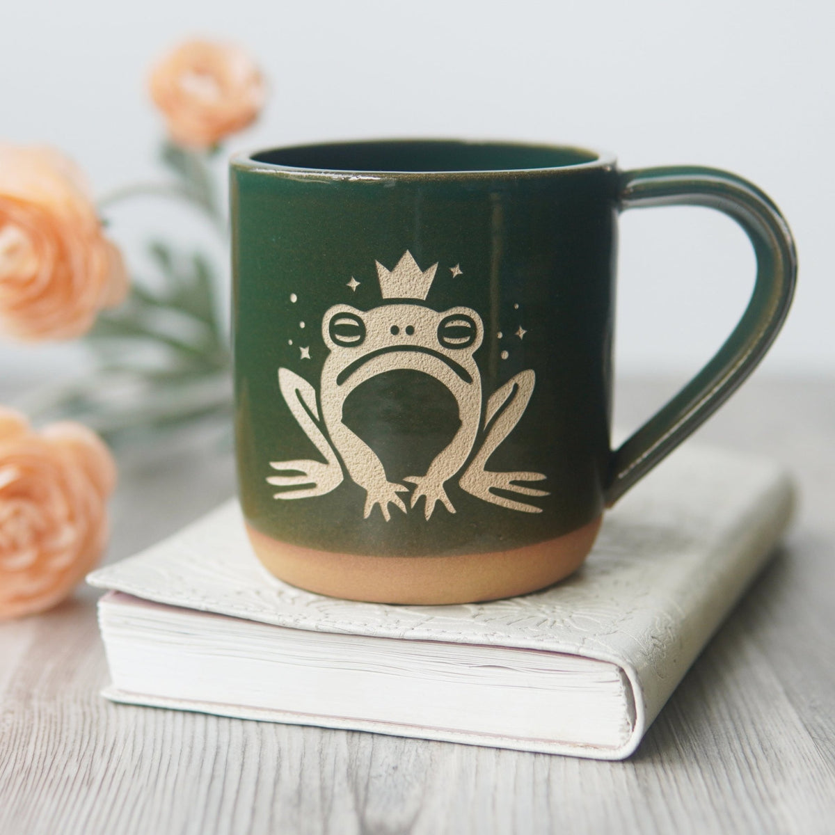 Frog Prince Mug, Farmhouse Style Handmade Pottery - Che Cose Belle