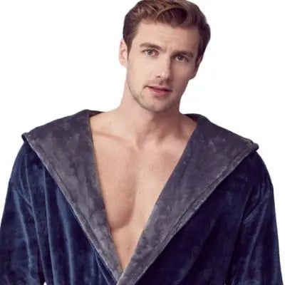 Men’s Robe with Hood – Ultra-Soft Plush Comfort for Everyday Use
