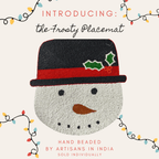 Frosty Snowman Placemat, Christmas Placemat, Snowman Placemat - Che Cose Belle