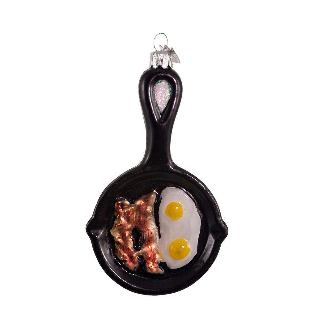 Frying Pan Glass Ornament - 5 Inch - Che Cose Belle