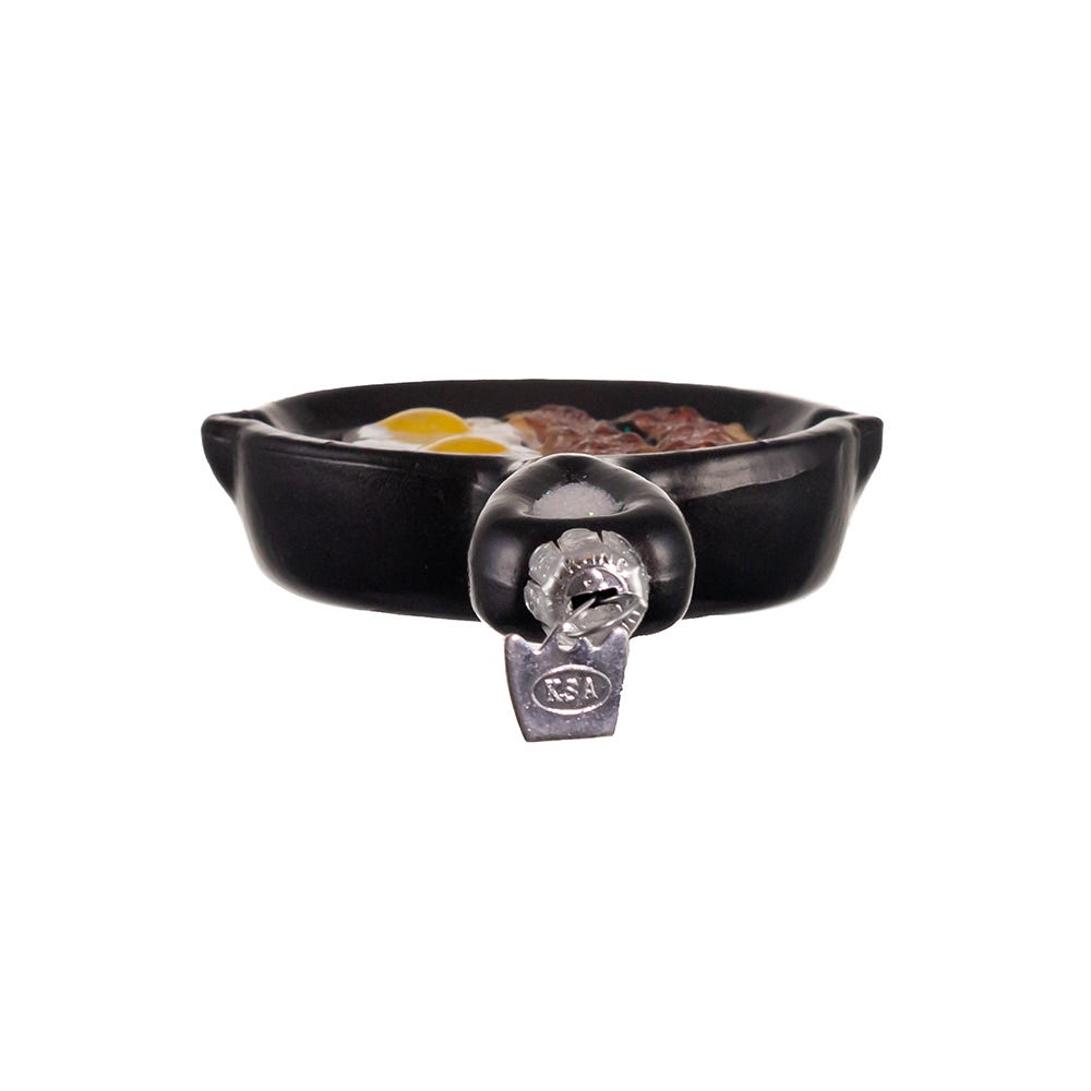 Frying Pan Glass Ornament - 5 Inch - Che Cose Belle