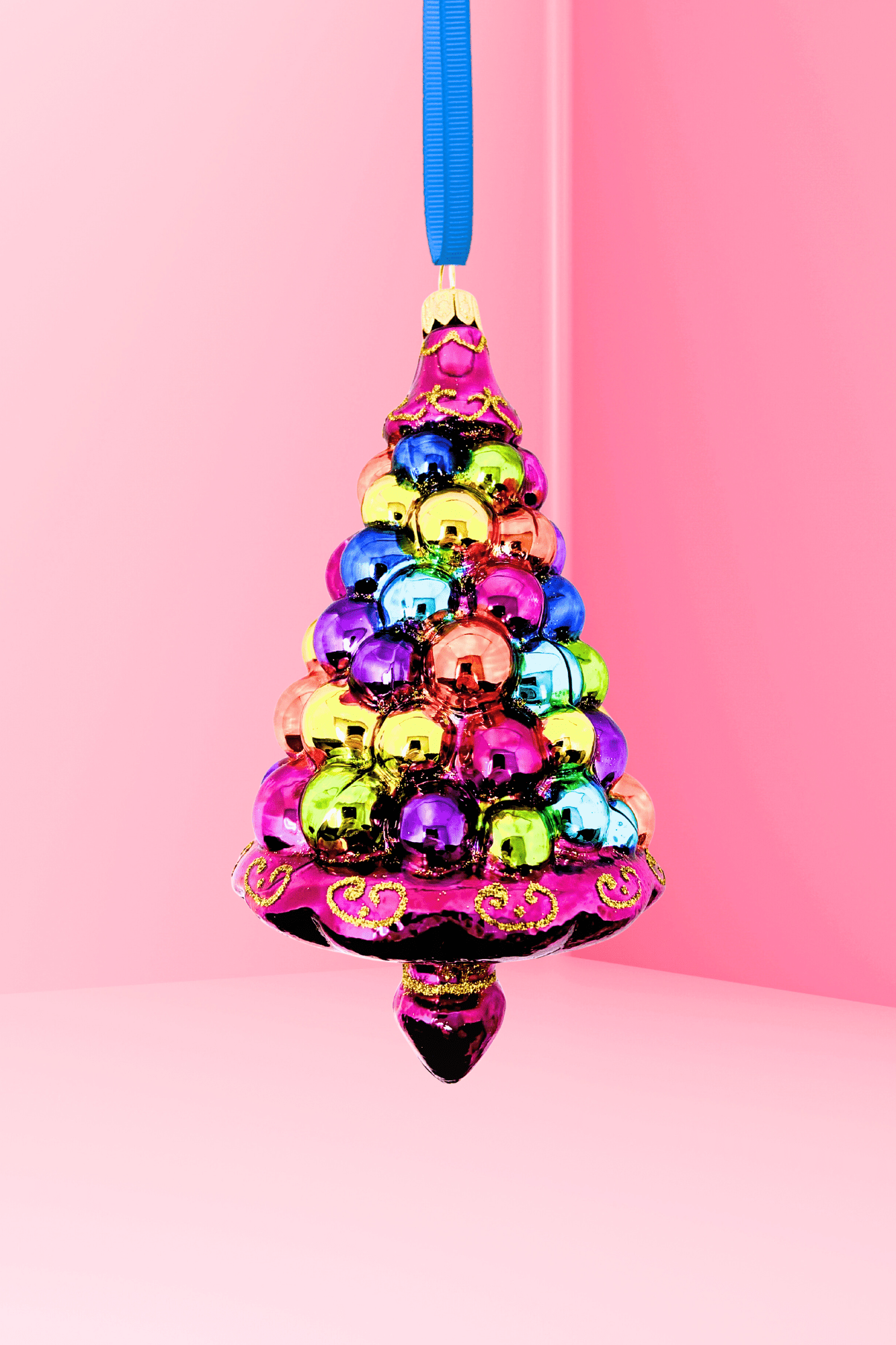 Fuchsia Fantasy Tree Glass Christmas Ornament - Che Cose Belle