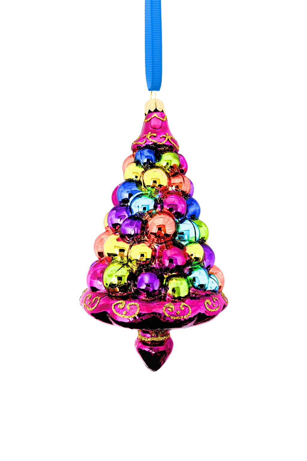 Fuchsia Fantasy Tree Glass Christmas Ornament - Che Cose Belle