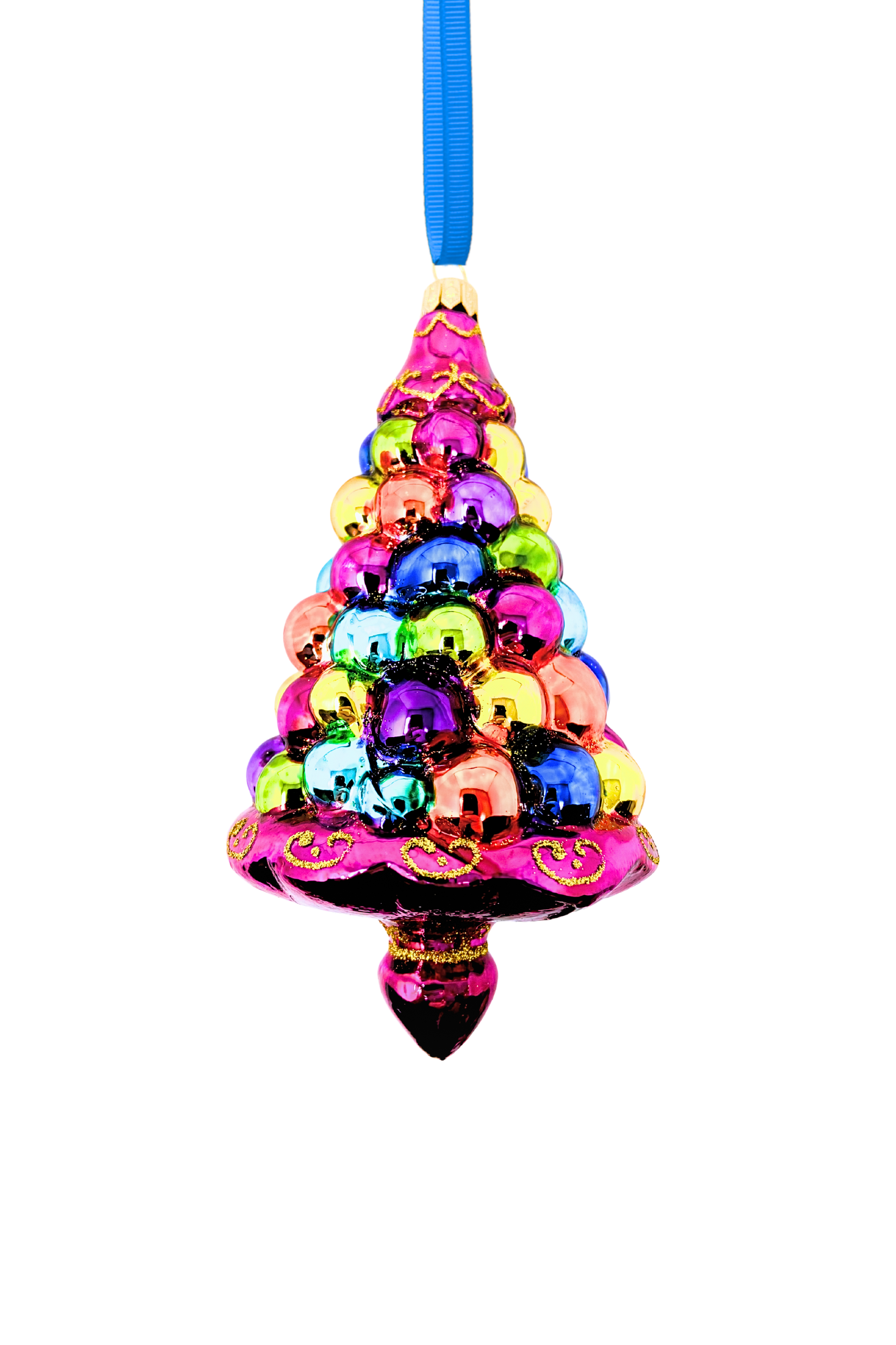 Fuchsia Fantasy Tree Glass Christmas Ornament - Che Cose Belle