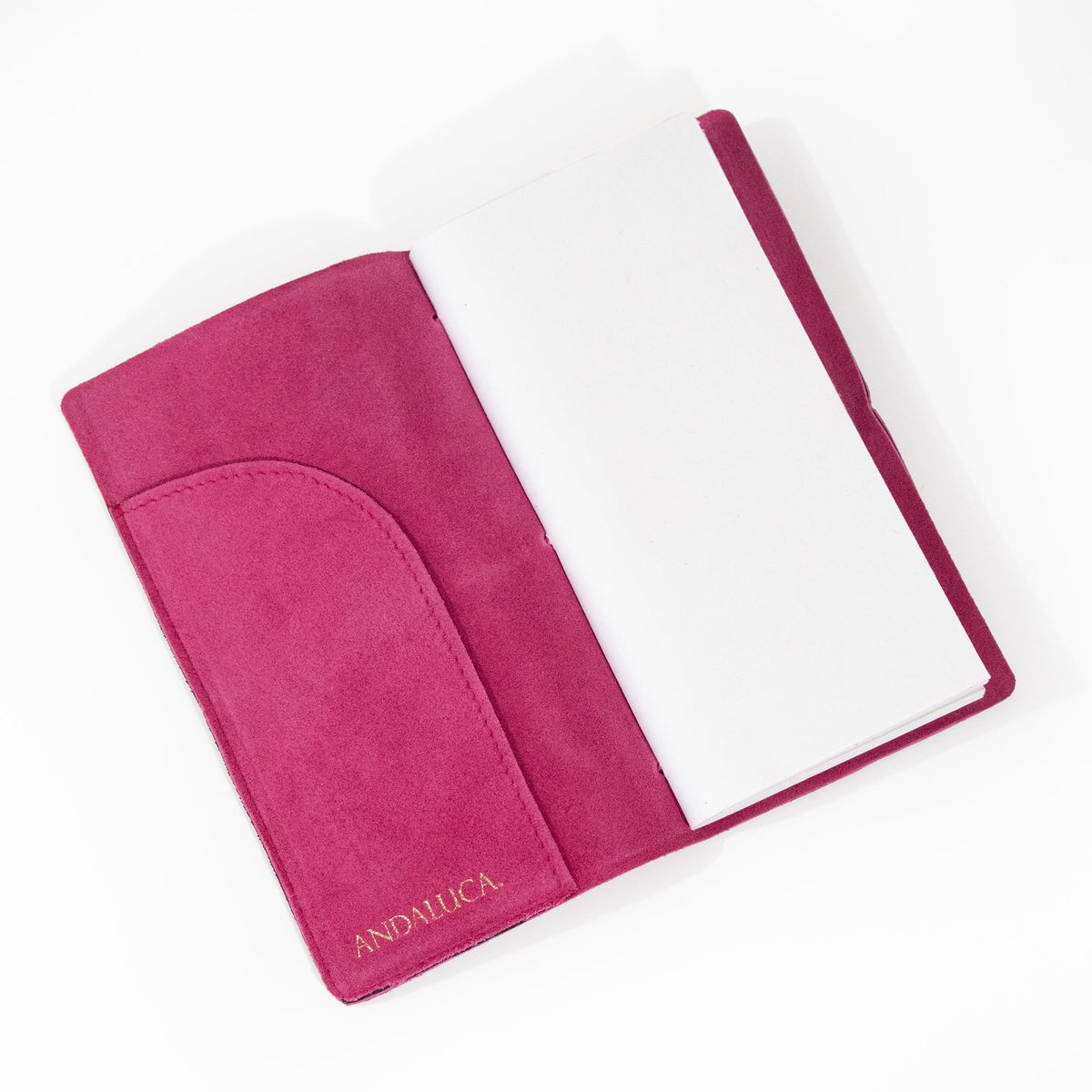 Fuchsia Suede Journal W/ Organic Cotton Paper: Small - Che Cose Belle