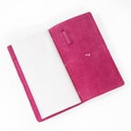 Fuchsia Suede Journal W/ Organic Cotton Paper: Small - Che Cose Belle