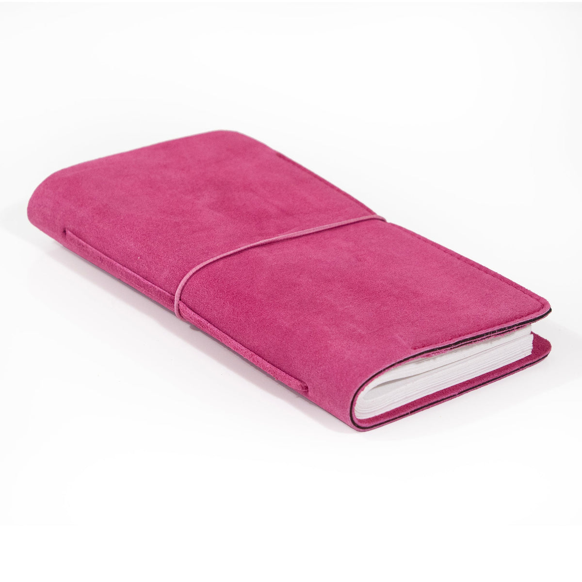 Fuchsia Suede Journal W/ Organic Cotton Paper: Small - Che Cose Belle