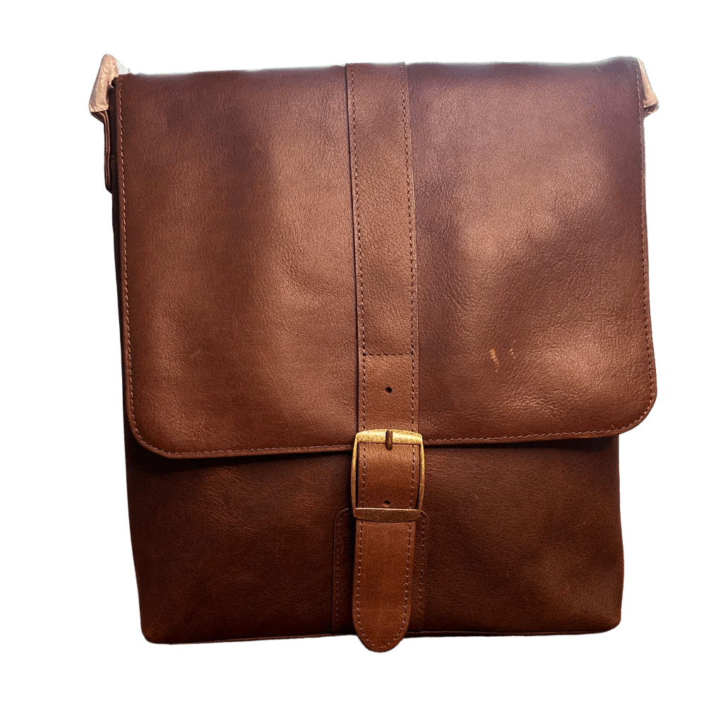 Full Grain Leather Messenger Bag for Men – Crossbody Work & Everyday Shoulder Bag - Che Cose Belle