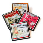 Funny Vintage Cookbook Cover Kitchen Coasters - Che Cose Belle
