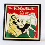 Funny Vintage Cookbook Cover Kitchen Coasters - Che Cose Belle