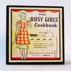 Funny Vintage Cookbook Cover Kitchen Coasters - Che Cose Belle