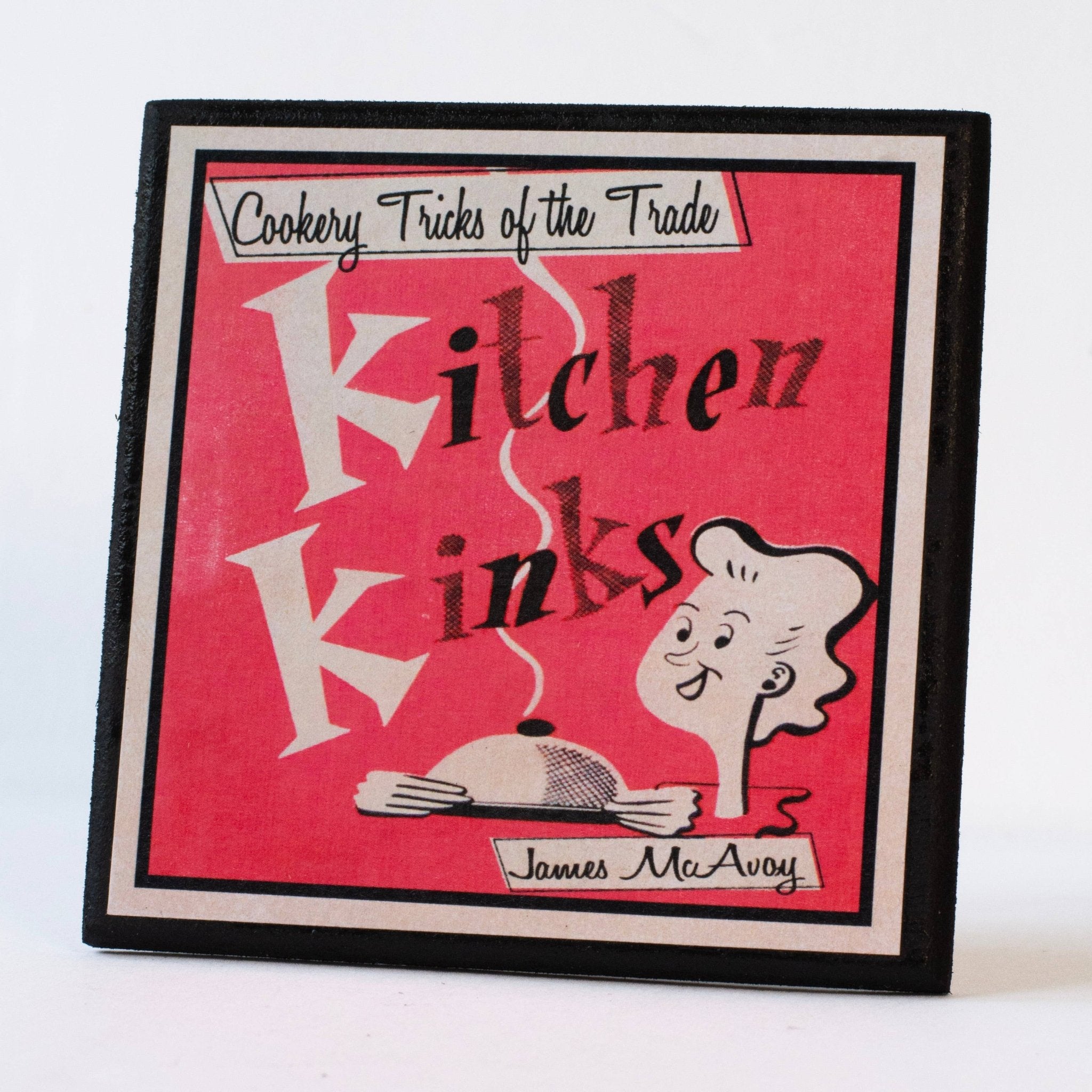 Funny Vintage Cookbook Cover Kitchen Coasters - Che Cose Belle