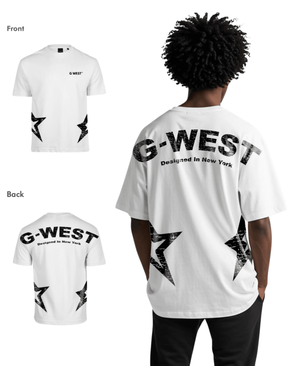 G West Mens Arch Logo Oversized Tee - Che Cose Belle