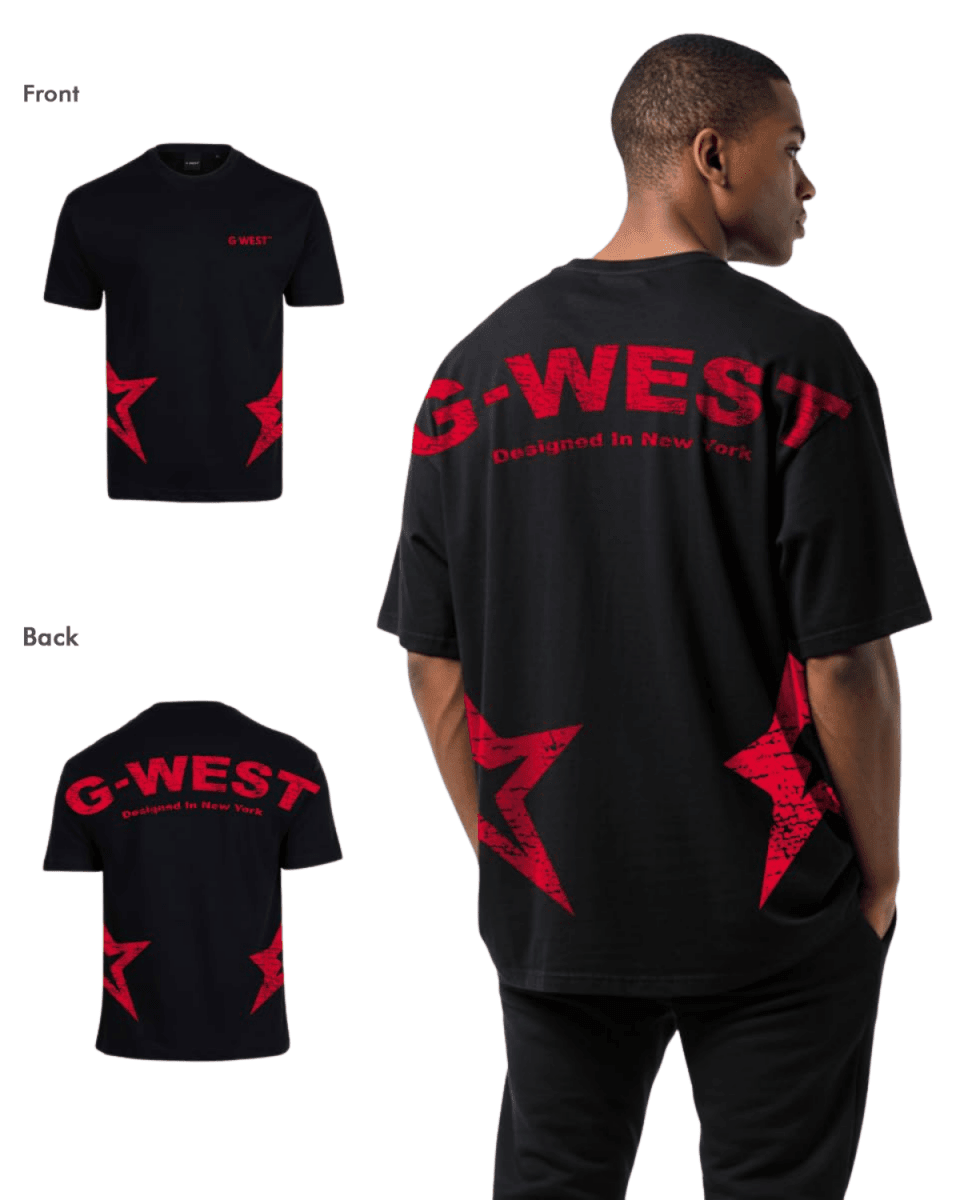 G West Mens Arch Logo Oversized Tee - Che Cose Belle