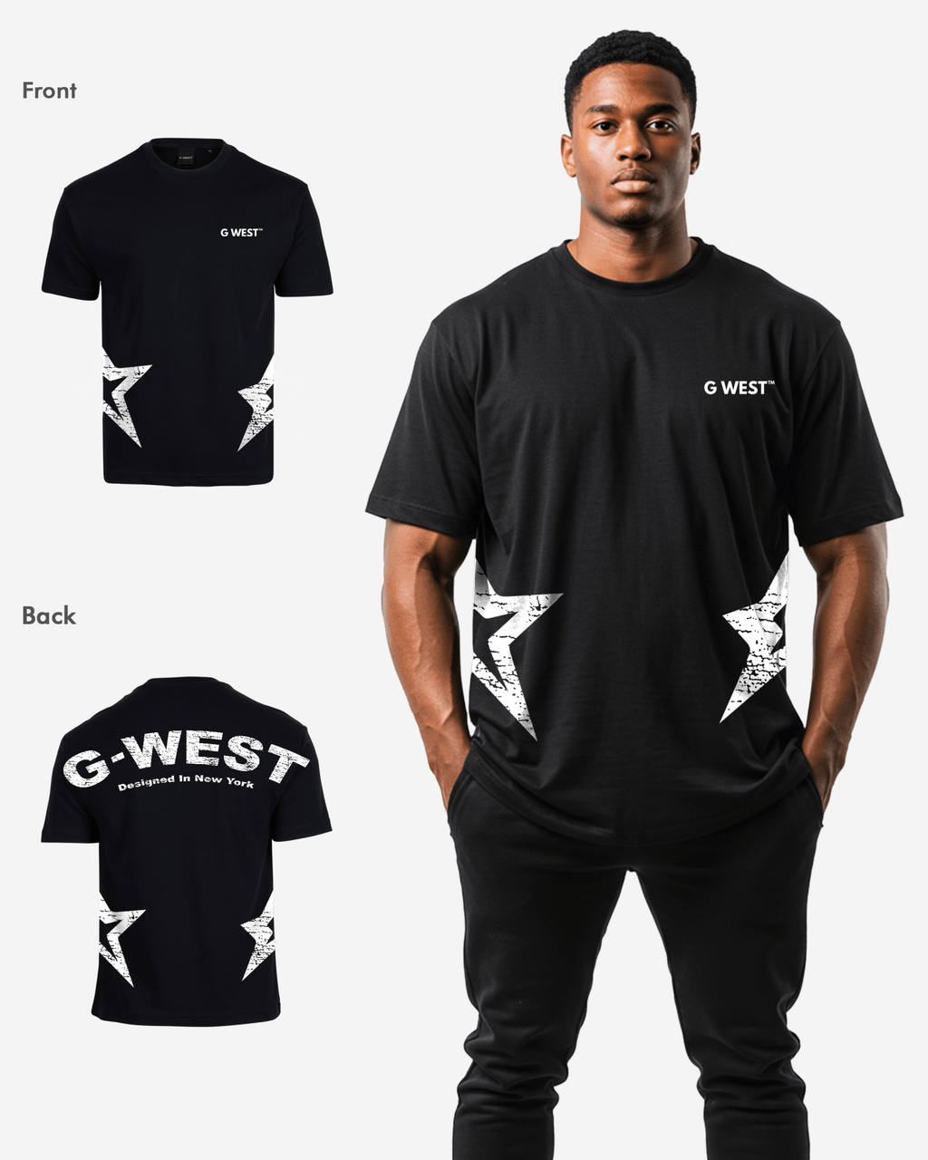 G West Mens Arch Logo Oversized Tee - Che Cose Belle