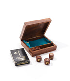 Game Night Box (5 Dice, Playing Cards) - Handcrafted Wood - Che Cose Belle
