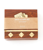 Game Night Box (5 Dice, Playing Cards) - Handcrafted Wood - Che Cose Belle