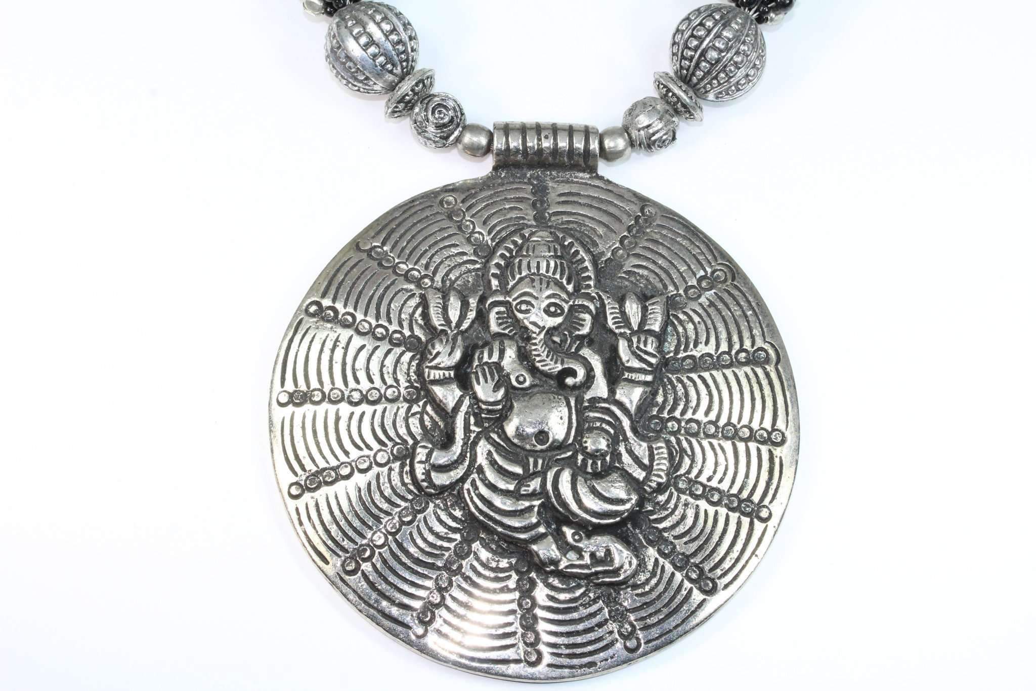 Ganesha Cosmos Handcrafted Spiritual Statement Necklace - Che Cose Belle