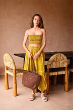 Garcia Artisan Handwoven Leather Tote in Brown - Che Cose Belle