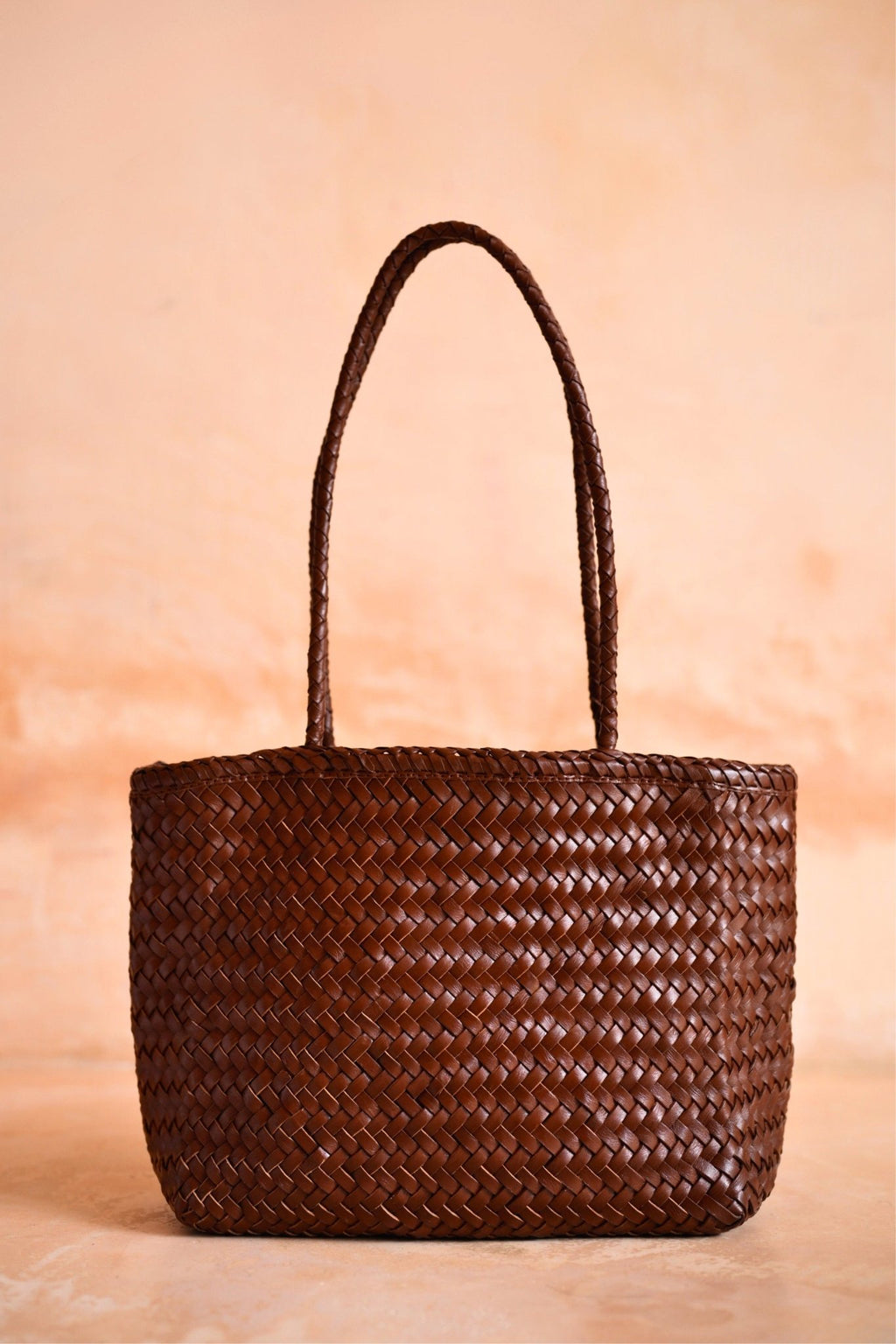 Garcia Artisan Handwoven Leather Tote in Brown - Che Cose Belle
