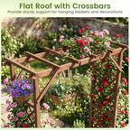 Garden Arbor with Planter Boxes 87in Tall Wooden Trellis - Che Cose Belle