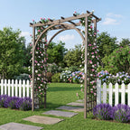 Garden Arch Trellis 85" Tall Fir Wood for Climbing Plants - Che Cose Belle