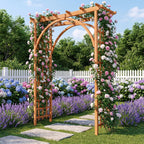 Garden Arch Trellis 85" Tall Fir Wood for Climbing Plants - Che Cose Belle