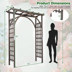 Garden Arch Trellis 85" Tall Fir Wood for Climbing Plants - Che Cose Belle