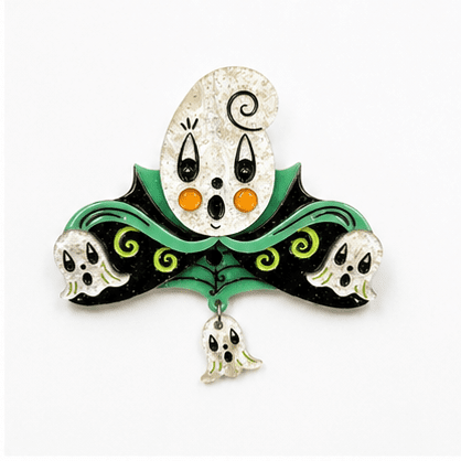 Garden Gus Ghostie Bells Brooch by Johanna Parker x Lipstick & Chrome - Che Cose Belle