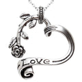 Garden Heart Necklace Floral Pendant Silver Gift For Women - Che Cose Belle
