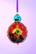 Garnet Sparkling Gem Glass Christmas Bauble - Che Cose Belle