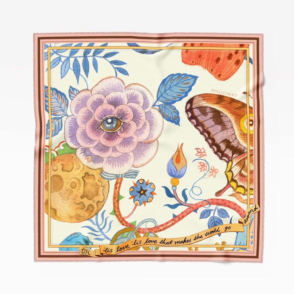 Garrulous Flowers Art Scarf - Che Cose Belle