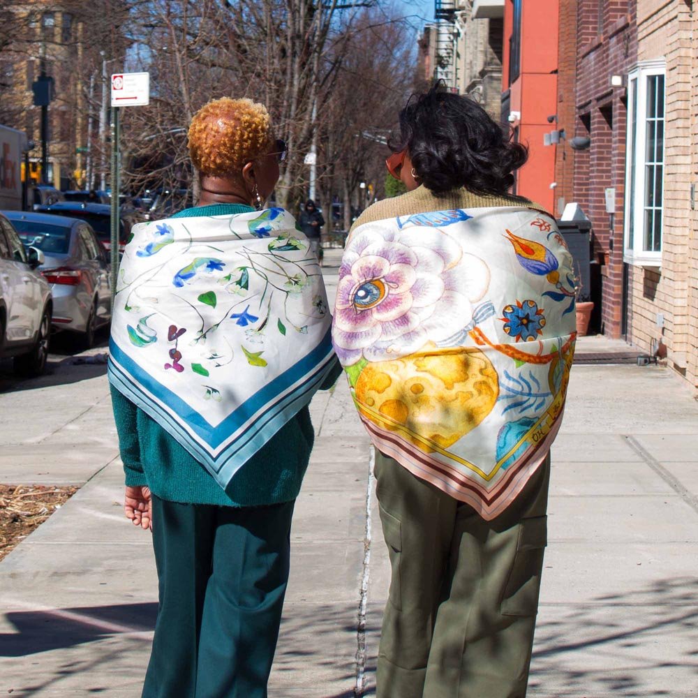 Garrulous Flowers Art Scarf - Che Cose Belle