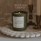 Gather Together Soy Candle - Olive Matte Jar - 15 oz - Che Cose Belle