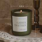 Gather Together Soy Candle - Olive Matte Jar - 15 oz - Che Cose Belle
