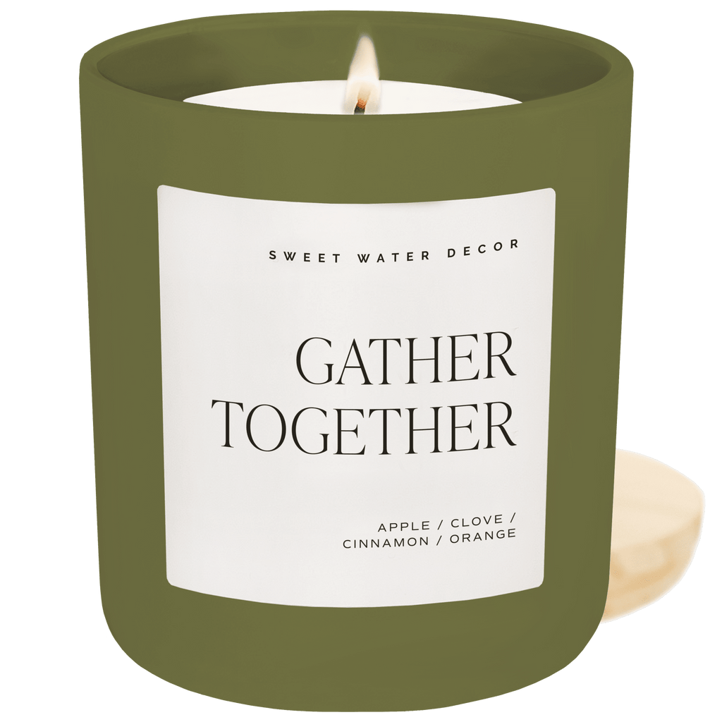 Gather Together Soy Candle - Olive Matte Jar - 15 oz - Che Cose Belle