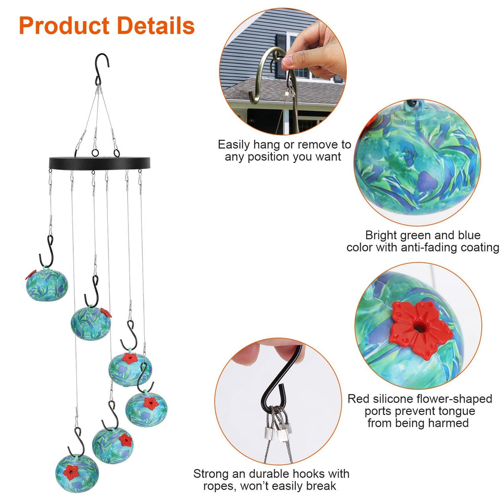 GBruno Wind Chimes Humming Bird Feeder - Che Cose Belle