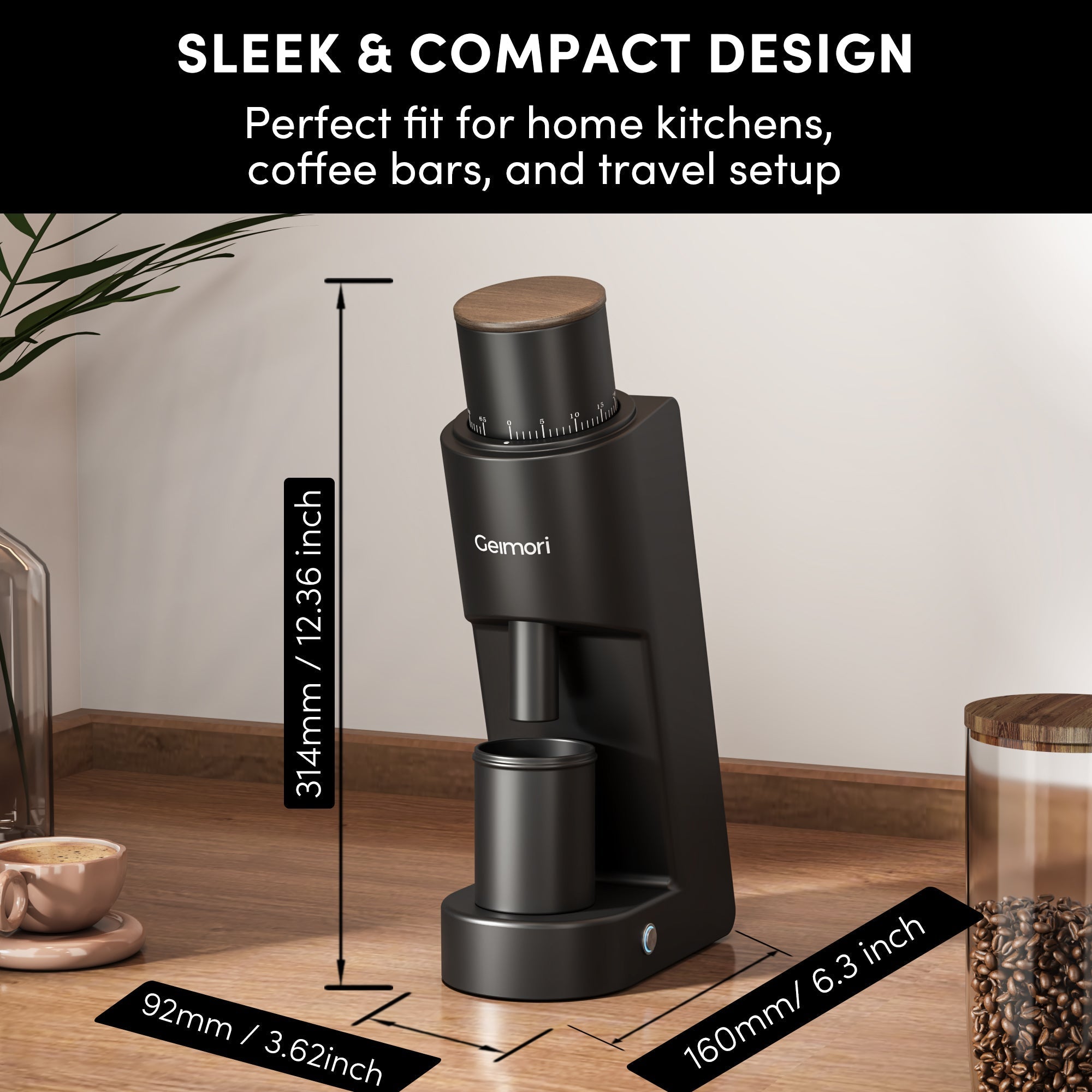 Geimori GU38 Coffee Grinder | Compact Single Dose Grinder - Che Cose Belle
