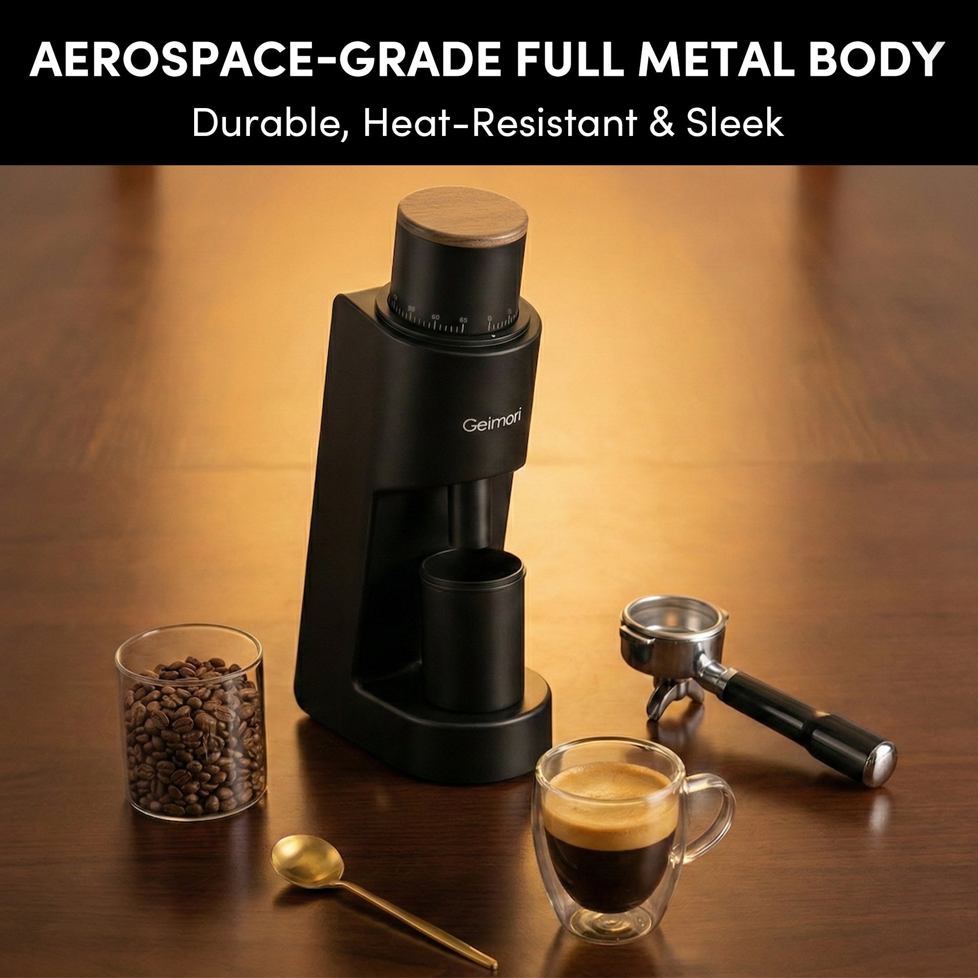 Geimori GU38 Coffee Grinder | Compact Single Dose Grinder - Che Cose Belle