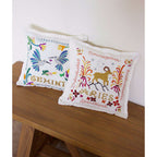 Gemini Astrology Hand-Embroidered Pillow by Cat Studio