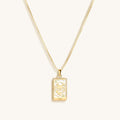 Generous Enthusiasm - White Enamel Leo Card Necklace - Che Cose Belle